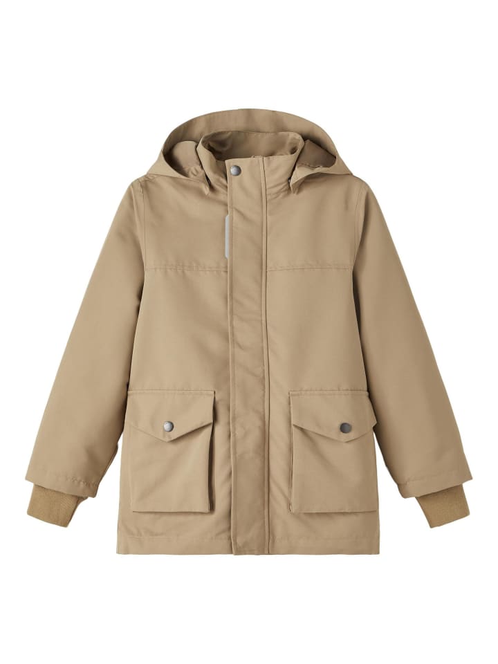 

Name it Повседневная мягкая куртка с капюшоном, тонкая переходная куртка NKMMALEX коричневого цвета