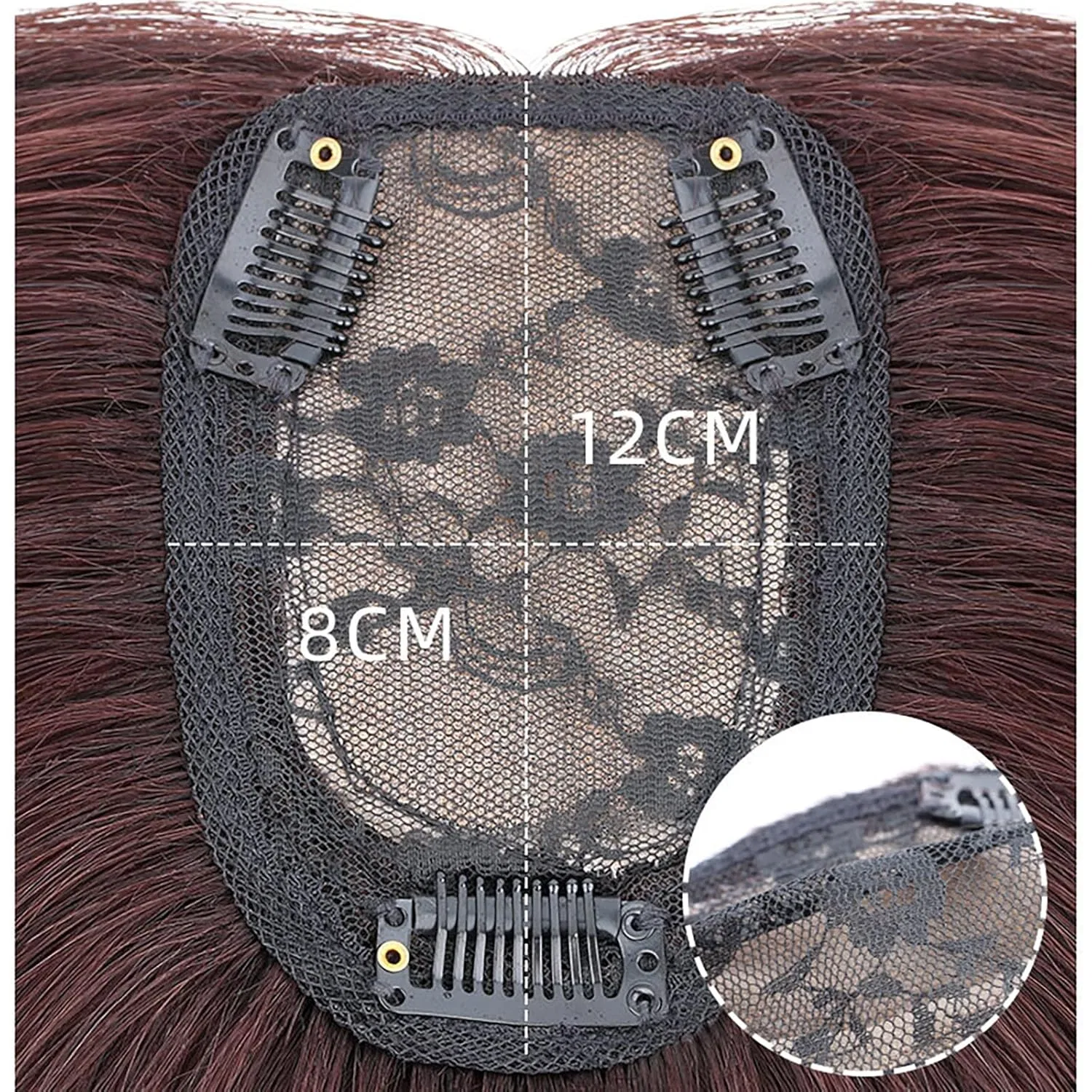 Женский накладной шиньон из натуральных волос 50 см «Lace Net Base» Meechi — фото 4