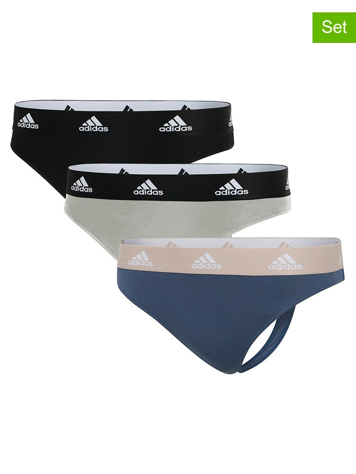 

Стринги adidas, цвет blau/grau/schwarz