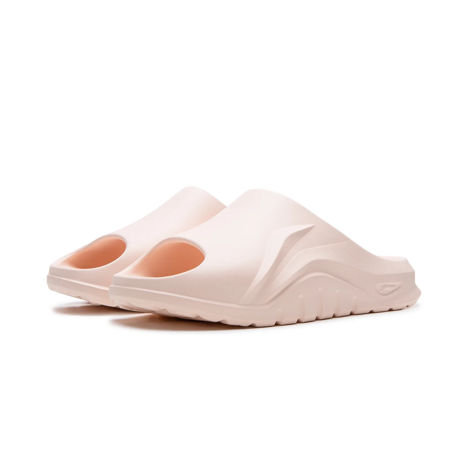 Li-Ning Abrasion Resistant Cushioning Slide Slippers Unisex Pale Pink — фото 4