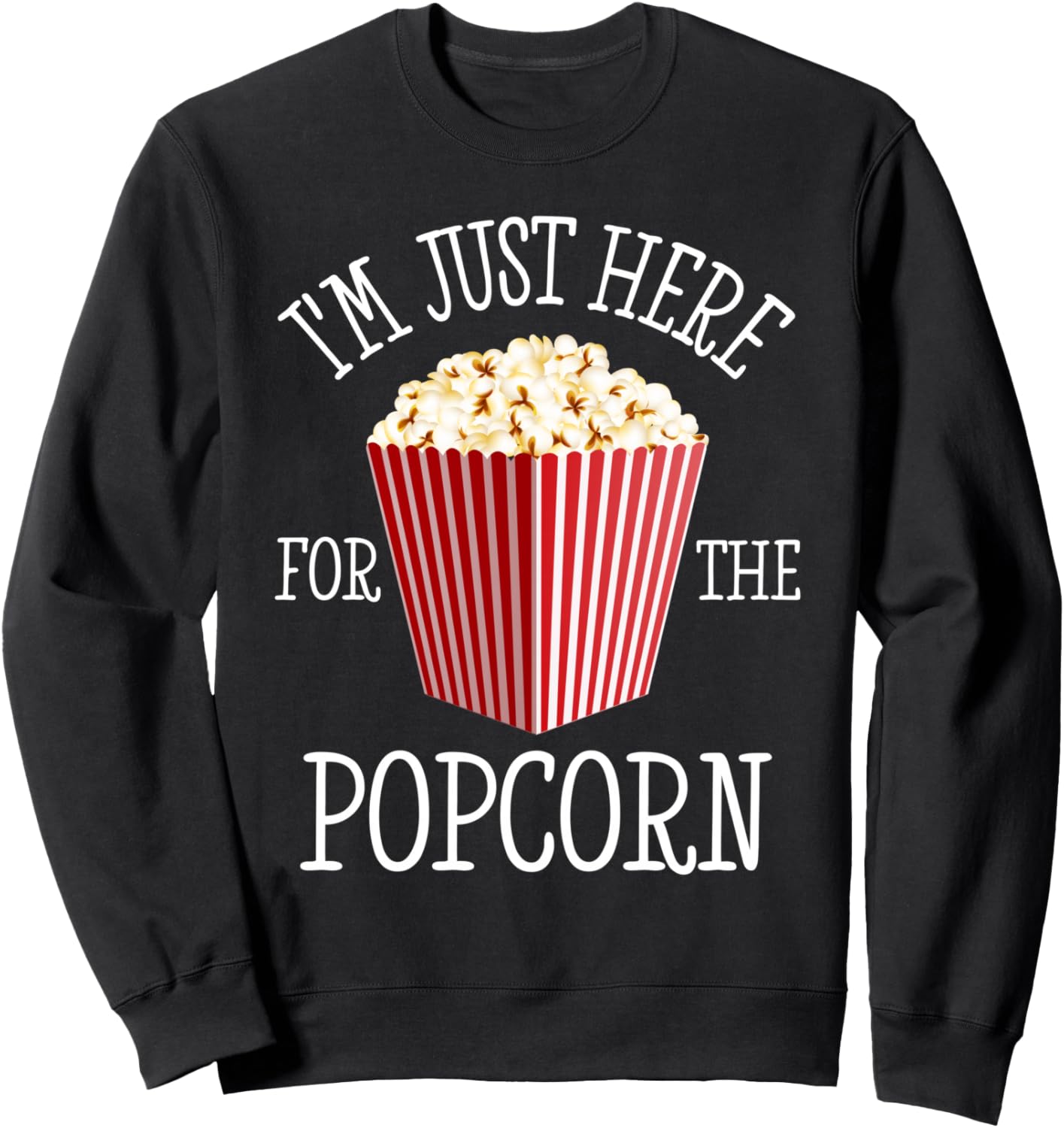 

Толстовка с надписью Я здесь ради попкорна, черная Popcorn Lovers Funny Popcorn Gifts