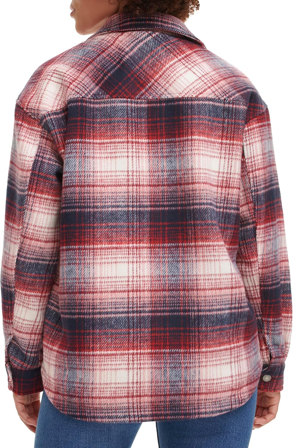 Женская рубашка-куртка Levi's повседневная, бордовый — фото 3