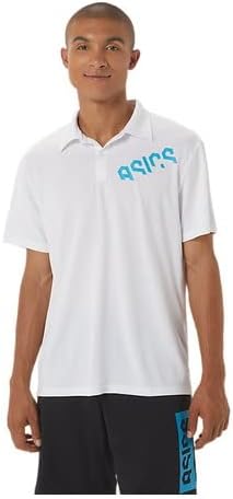

Мужская тренировочные футболка Asics 2031D821, футболки-поло HEX GRAPHIC DRY с графическим рисунком, белый