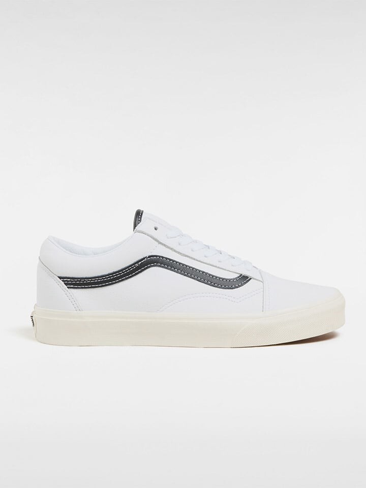 

Низкие кроссовки Vans Leder Old Skool, белый/черный