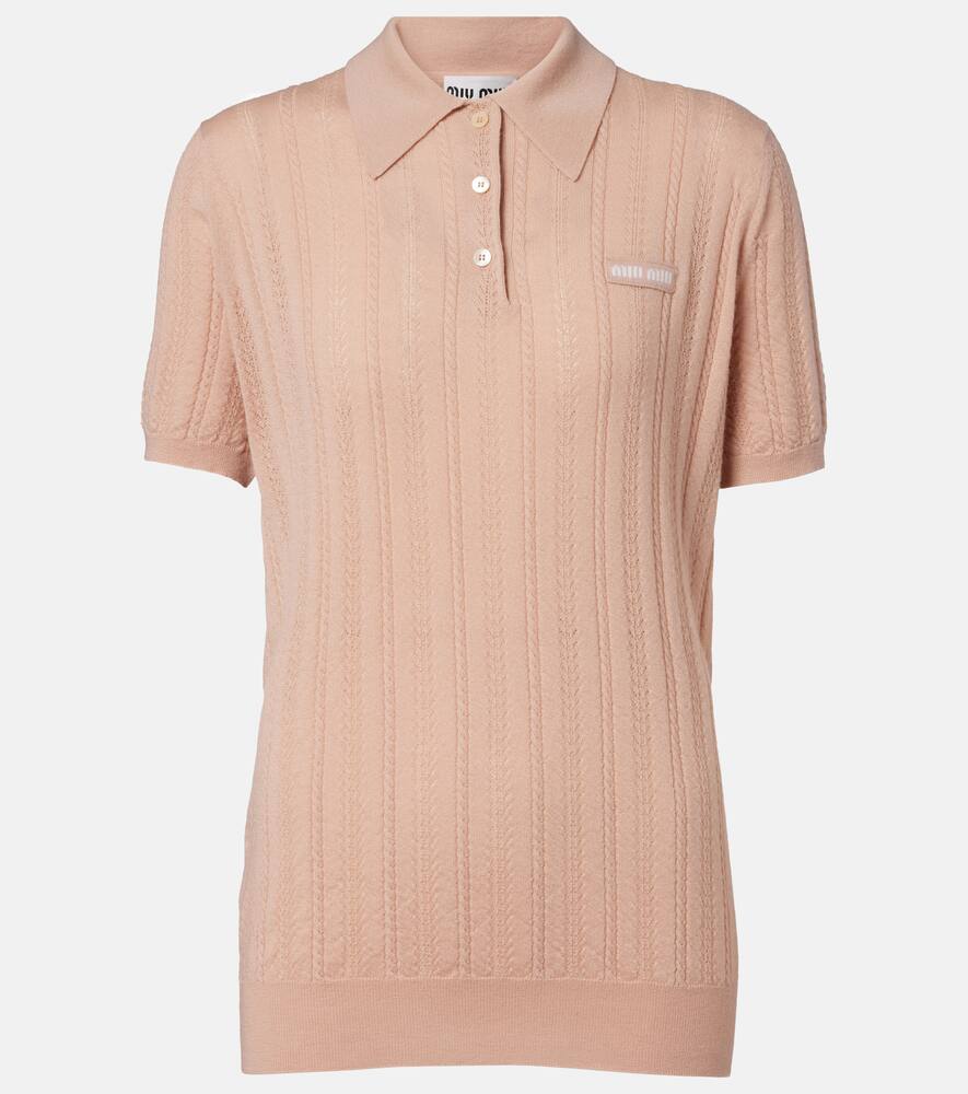 

Кашемировый поло свитер Miu Miu, Cipria