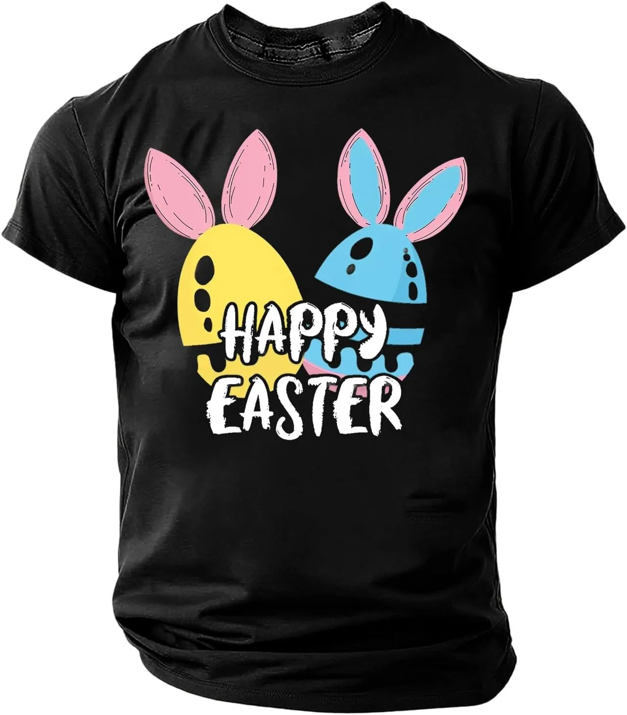 Футболка с принтом кролика и яиц Happy Easter — фото 3
