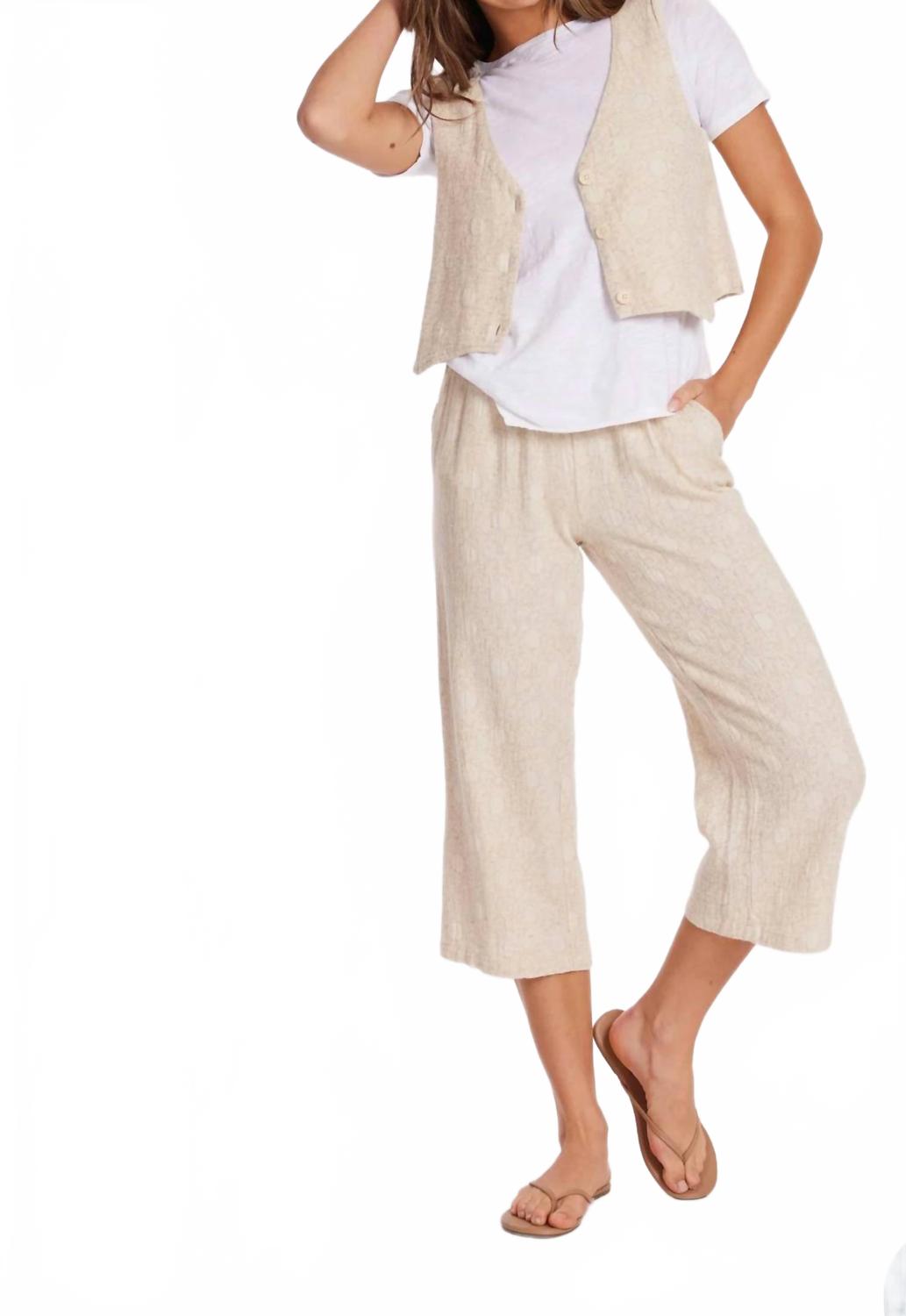 

Короткие широкие брюки натурального цвета Mod-O-Doc