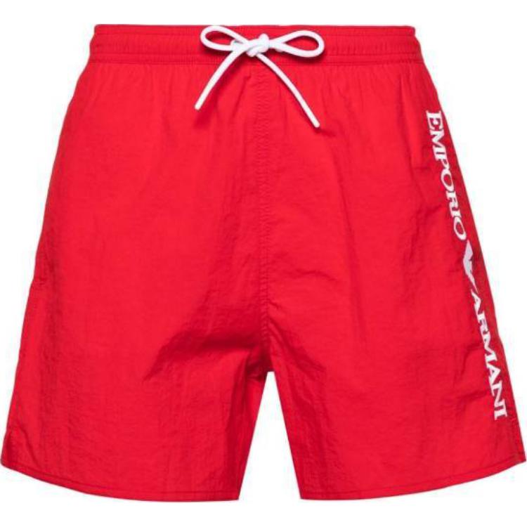 

Красные пляжные шорты для мужчин EMPORIO ARMANI, красный
