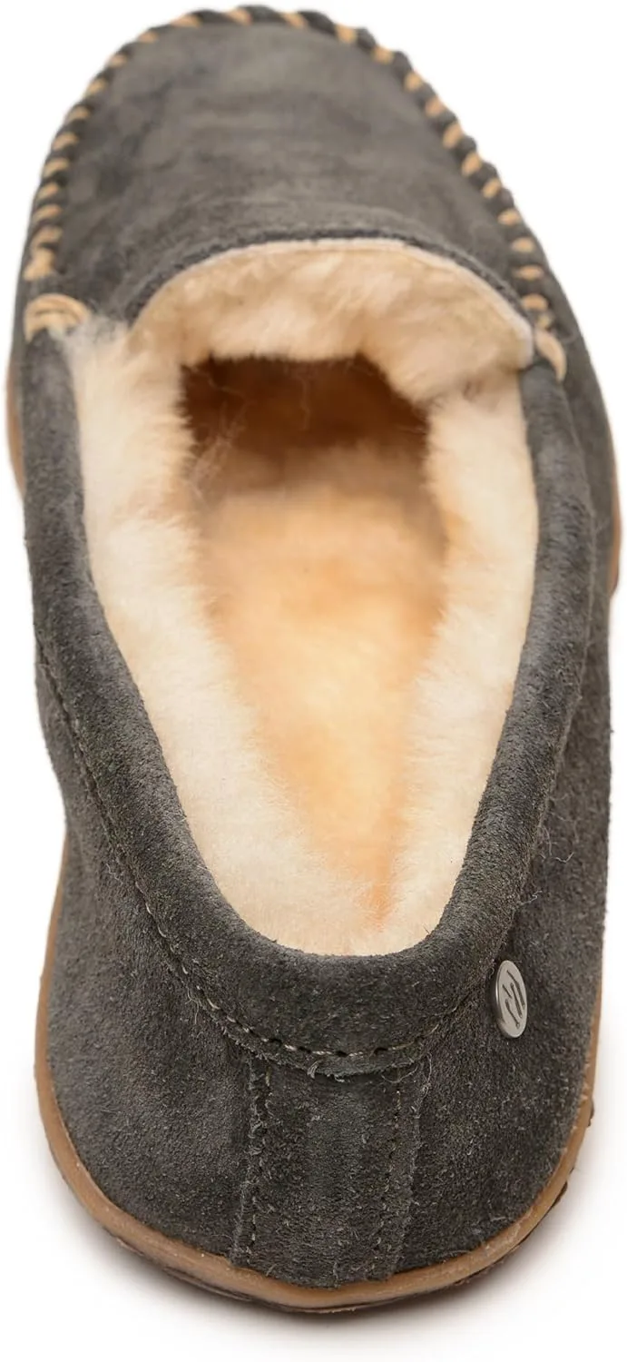 Мужские замшевые мокасины Minnetonka Tobie с меховой подкладкой из овчины и прочной подошвой для дома и улицы — фото 3