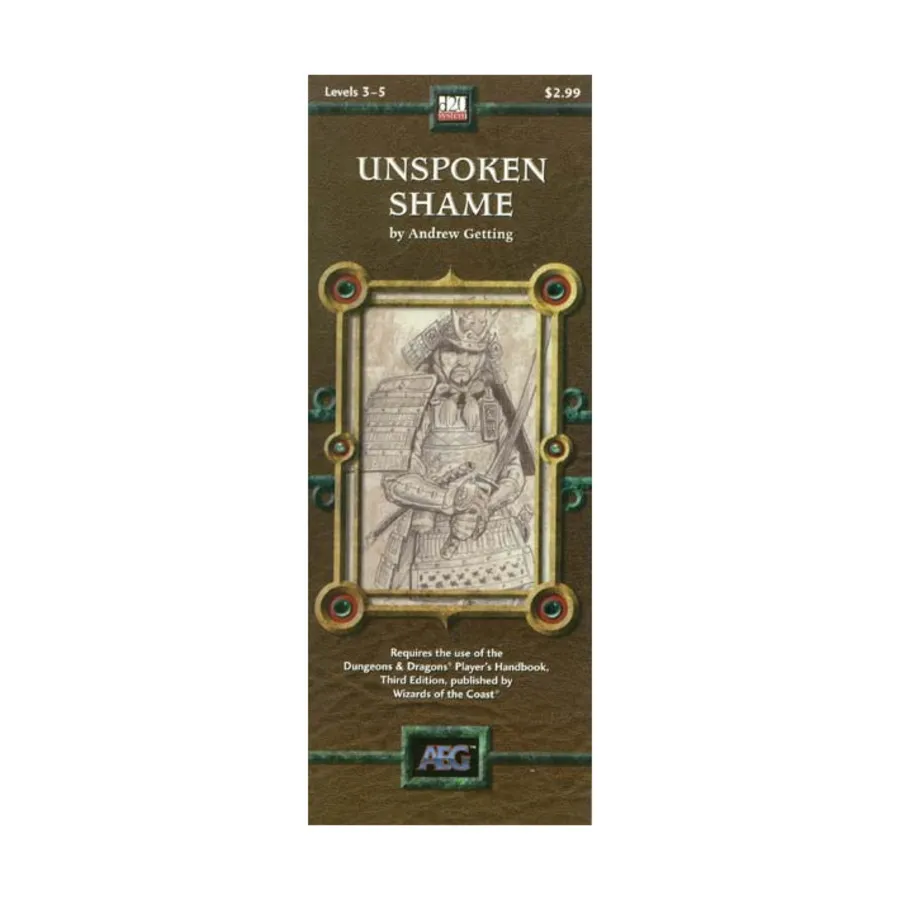 

Модуль Unspoken Shame, Adventure Keep Modules (d20)