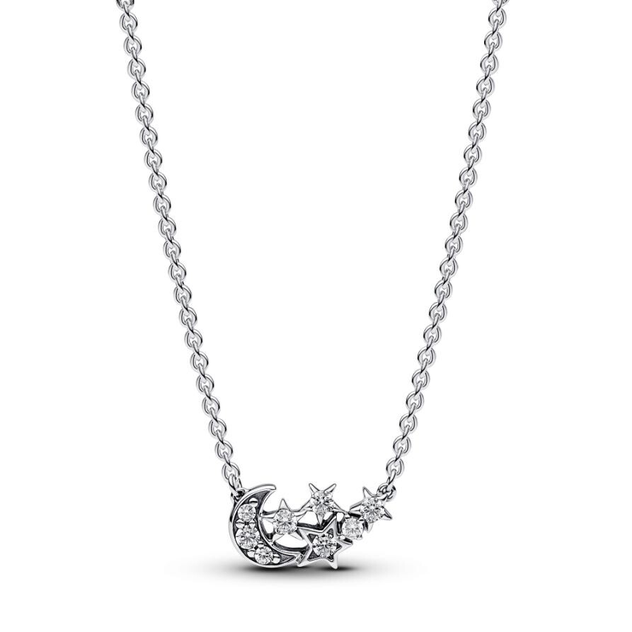 

Ожерелье Sparkling Moon & Star Collier Pandora, стерлинговое серебро