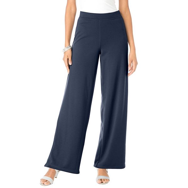 

Женские брюки plus size wide-leg ultimate ponte Roaman'S, Navy