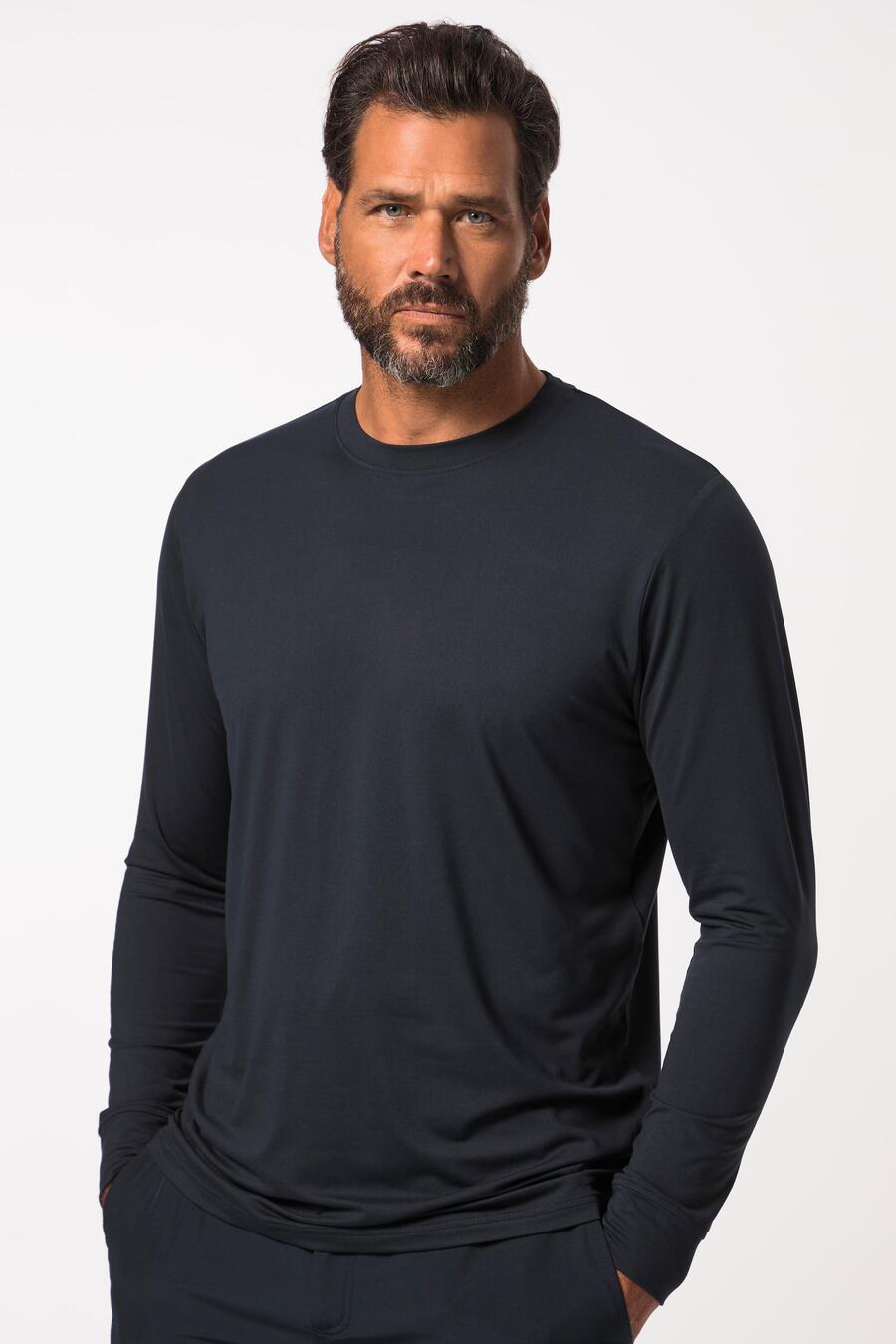 

JAY-PI Мужская рубашка с длинными рукавами и круглым вырезом с защитой от ультрафиолета 50+