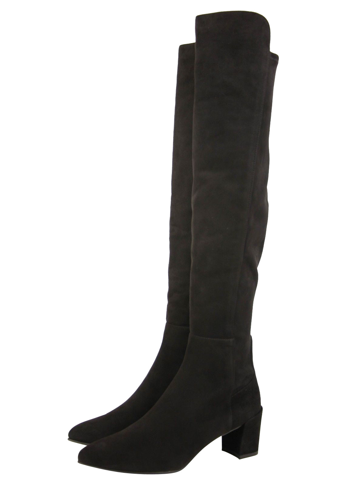 Stuart Weitzman Женские сапоги Allwayhunk Cola из замши до колена, темно-коричневый — фото 4