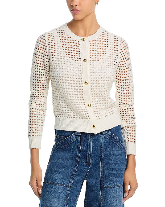 

Кардиган Ezra с открытой вязкой rag & bone, белый
