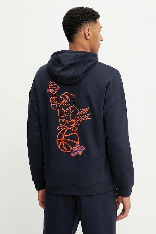 

Хлопковая толстовка Ea7 Emporio Armani, темно-синий