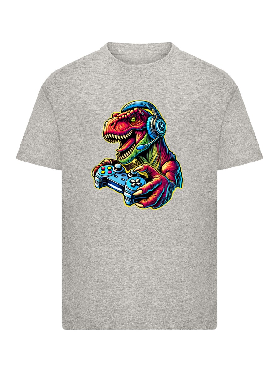 

Рубашка F4NT4STIC Dinosaurier Gamer, пятнистый серый