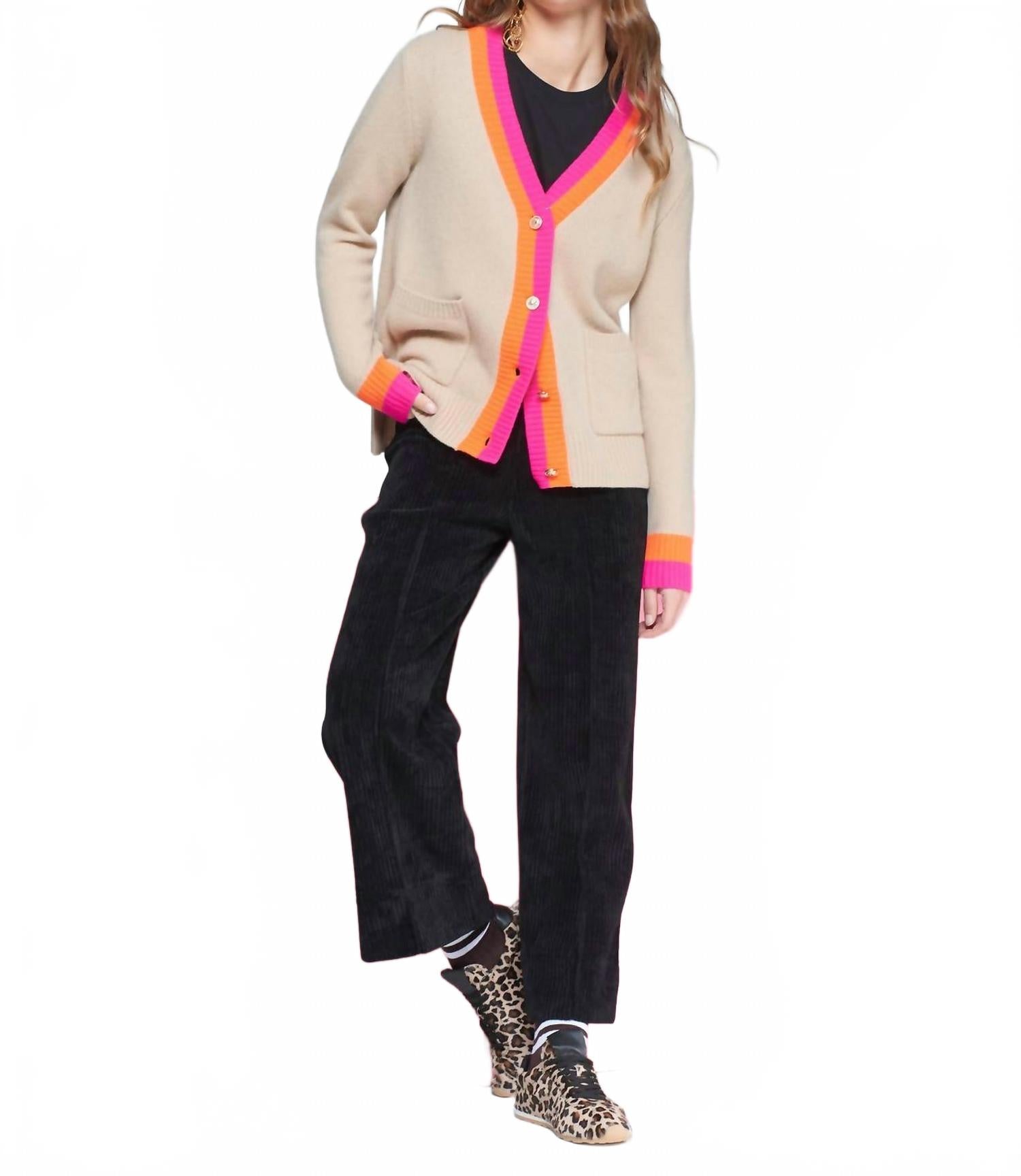 

Шерстяной кардиган свободного кроя цвета загара Vilagallo, коричневый