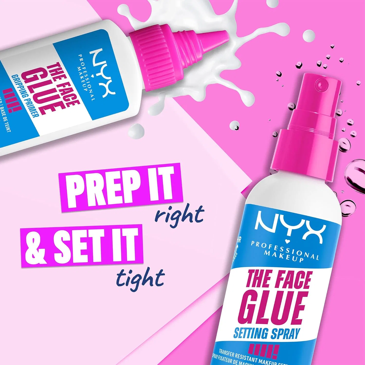 Набор для макияжа: праймер и фиксирующий спрей «The Face Glue» от NYX Professional Makeup Nyx Professional Makeup — фото 2