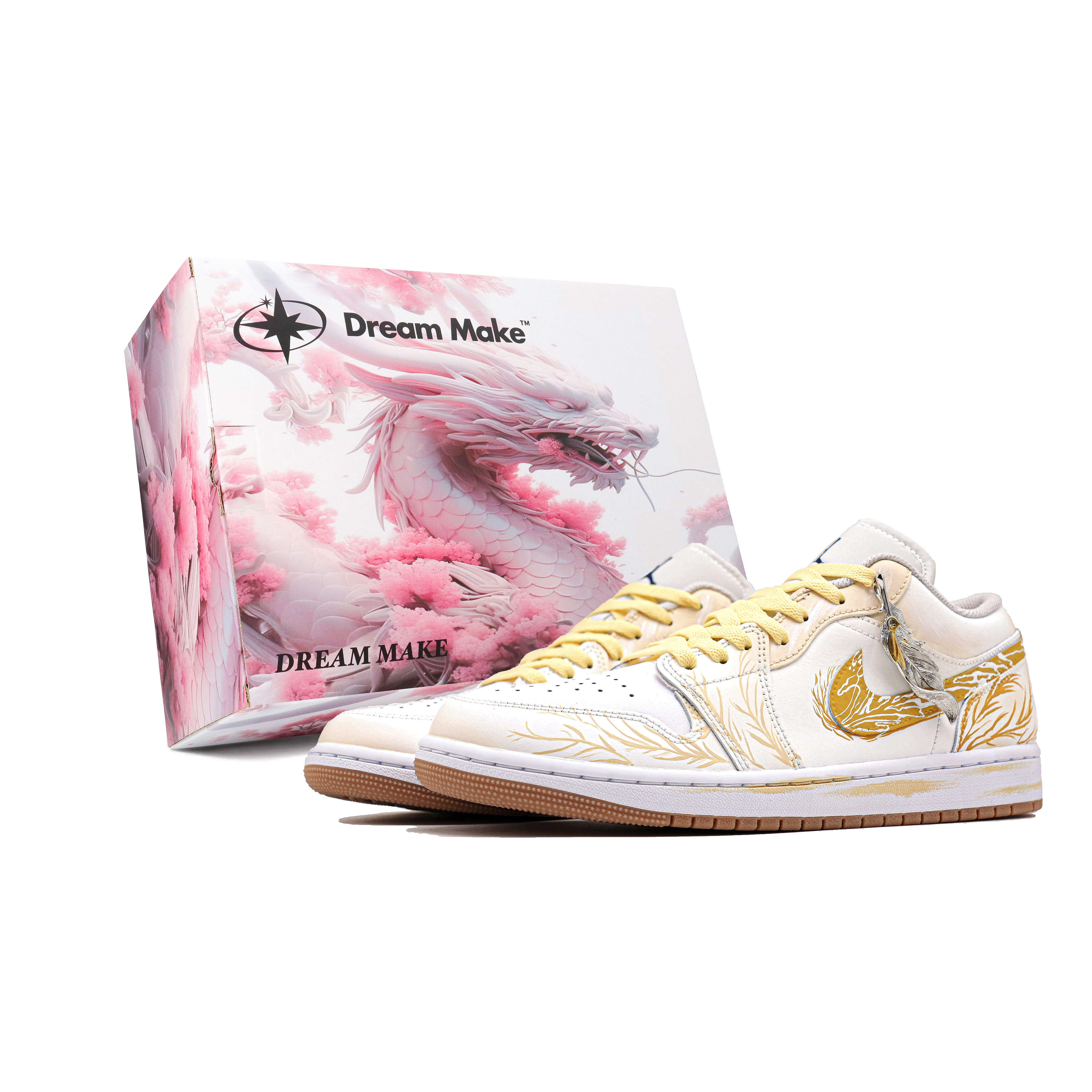 

Баскетбольные кроссовки Air 1 Vintage, низкие, мужские, золотистые Jordan, White Gold S-Box