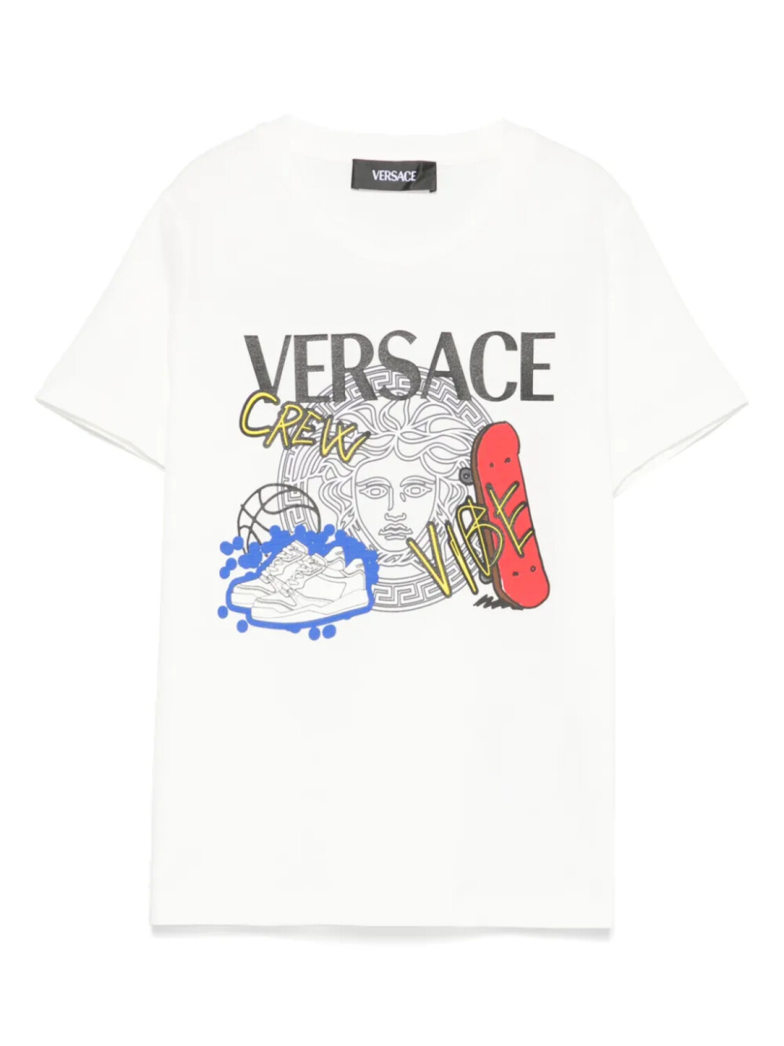 

Футболка Versace Kids с головой Медузы, белый