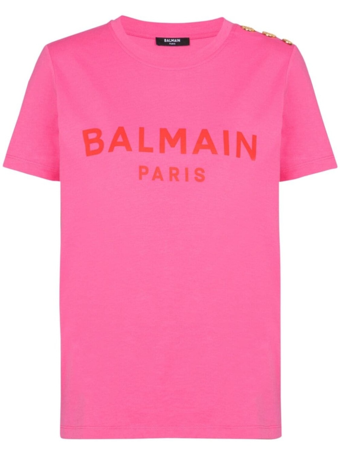 

Balmain футболка из хлопка с логотипом, розовый