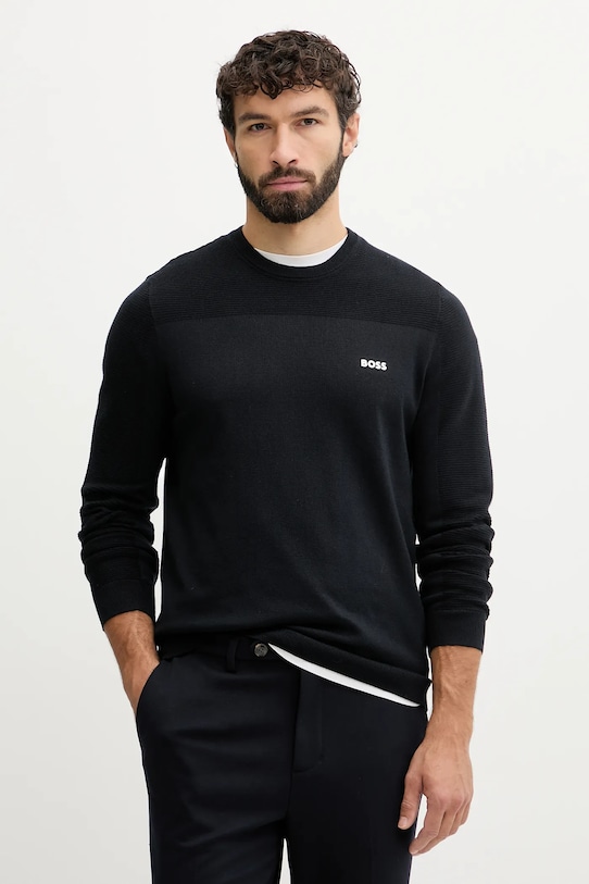

Свитер из смесовой шерсти Boss Green, черный