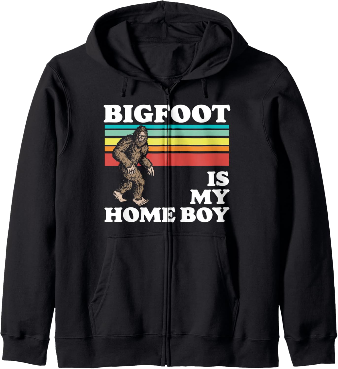 

Толстовка на молнии в стиле ретро 80-х с надписью Bigfoot Is My Home Boy The Lab Of Weirdos, черный