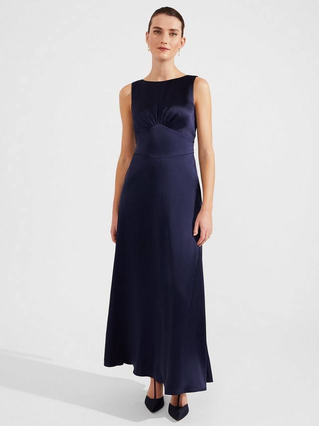 

Атласное платье макси линии jemma empire Hobbs, цвет Midnight Navy