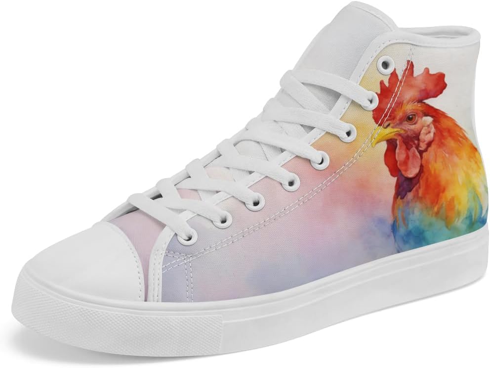 

Кеды Rooster высокие на шнуровке для женщин и мужчин, повседневные высокие кеды Chebing, 614 Multicolor