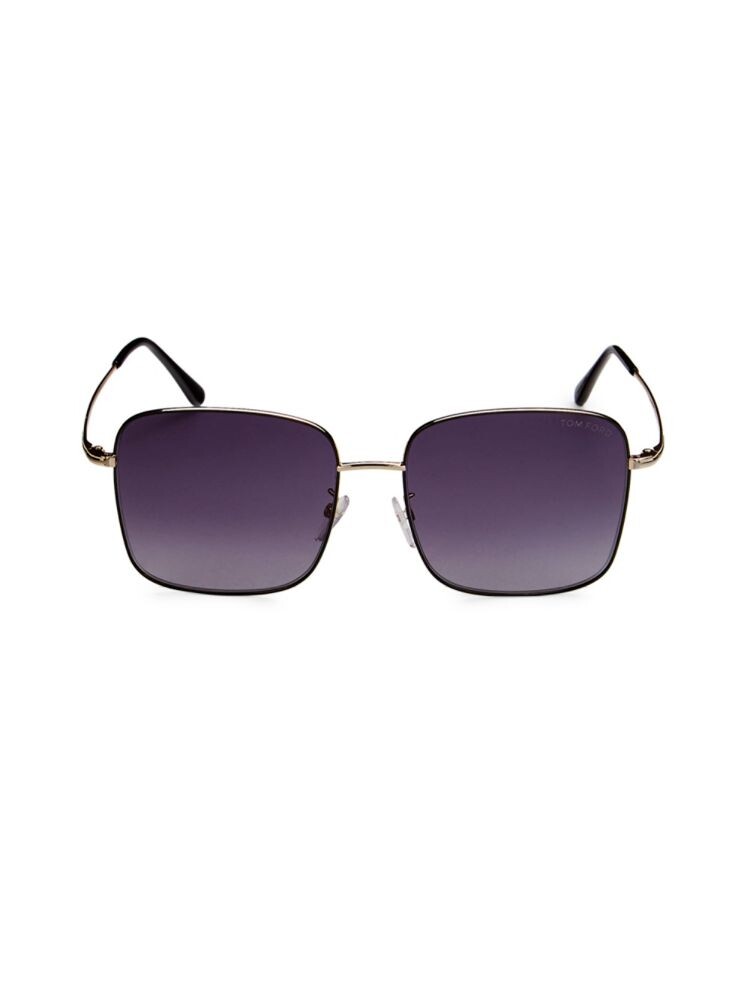 

Квадратные солнцезащитные очки 59MM Tom Ford, цвет Wine Black