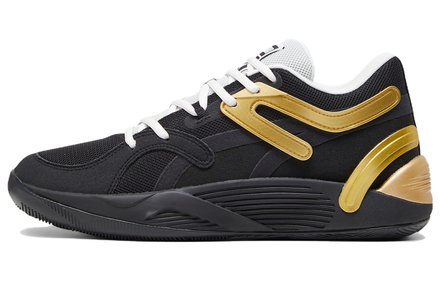 

Кроссовки Puma TRC Blaze Court 'Black Metallic Gold', черный/золотой