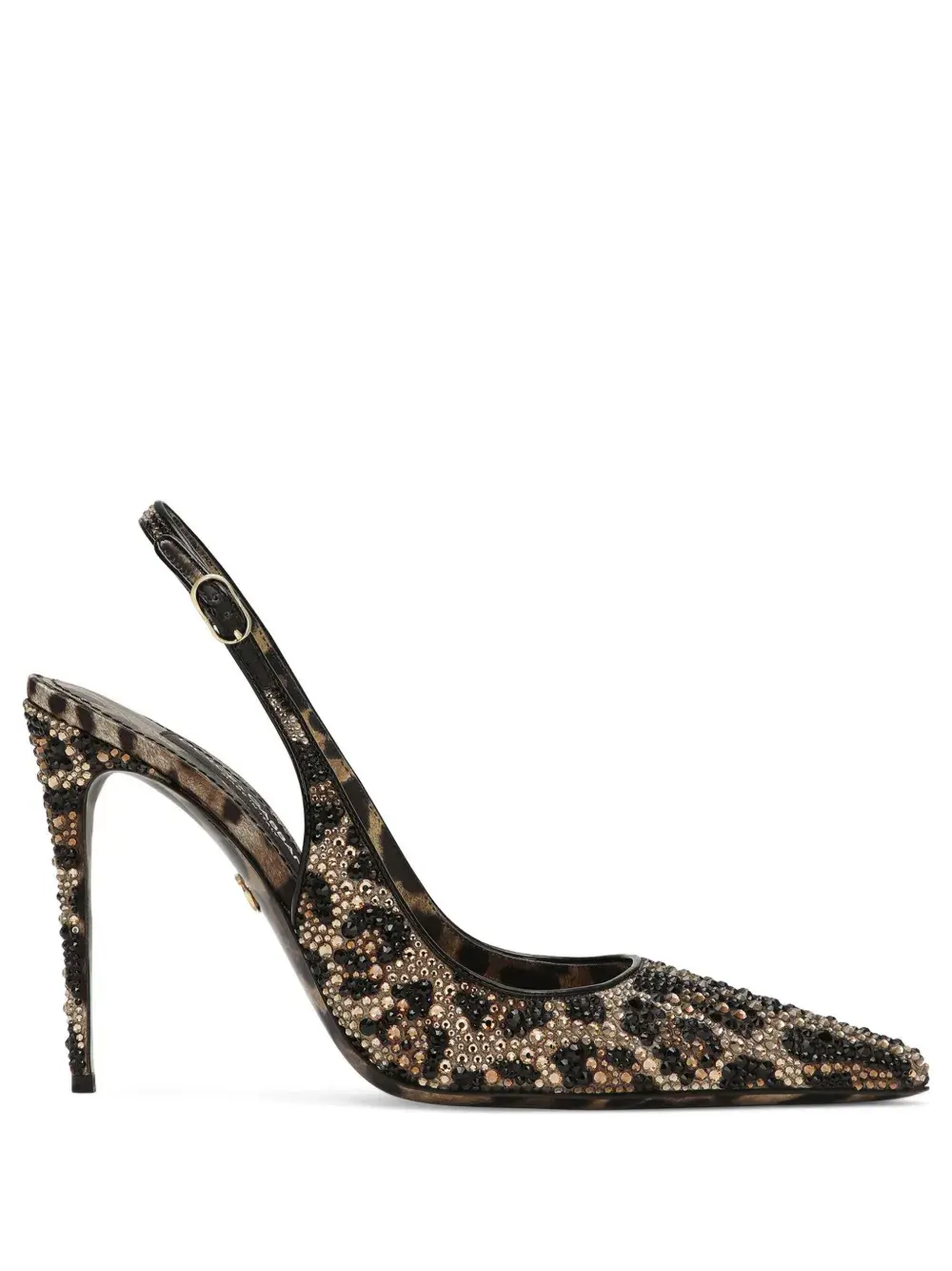 Туфли с леопардовым принтом DOLCE & GABBANA, коричневый