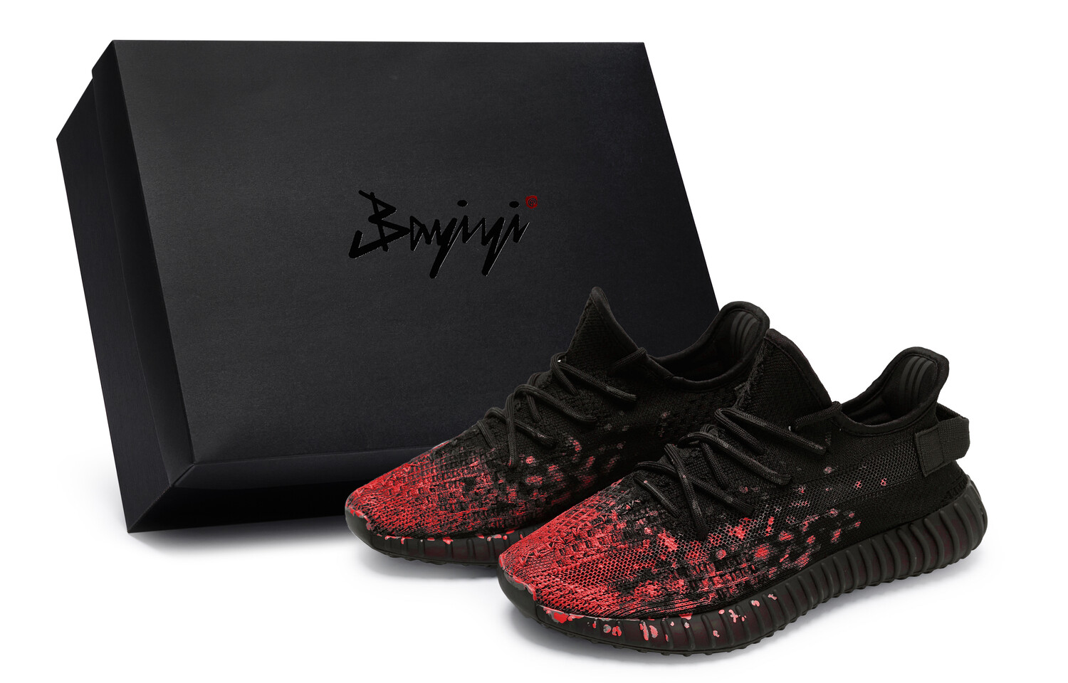 Кроссовки adidas originals Yeezy Boost 350 V2 Lifestyle Shoes Unisex Low-top Red, черный/красный