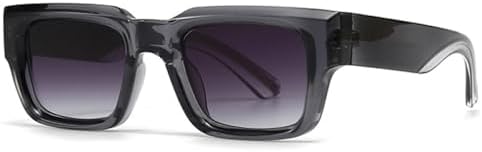 

Модные квадратные солнцезащитные очки с градиентным переходом для мужчин в стиле панк, с широкими дужками, солнцезащитные очки UV400 в стиле ретро для женщин MTZJH, Gray Gray Gradient