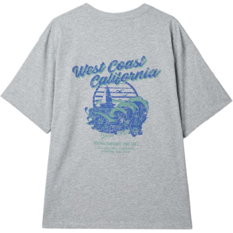 

Футболка унисекс серая GUESS, серый