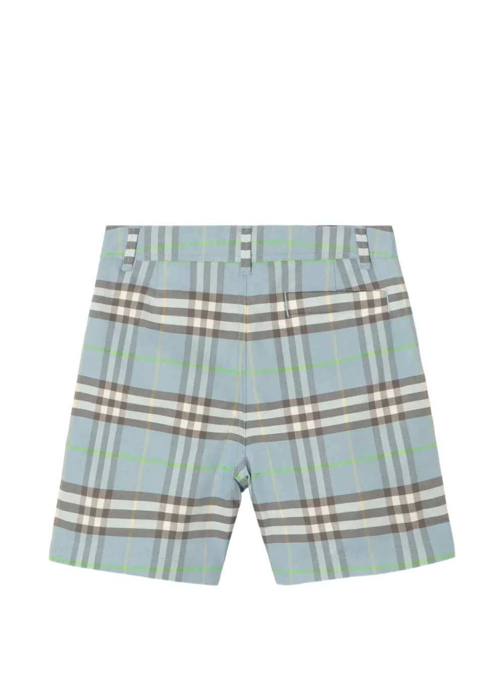 Проверьте хлопковые шорты Burberry Kids, синий — фото 2