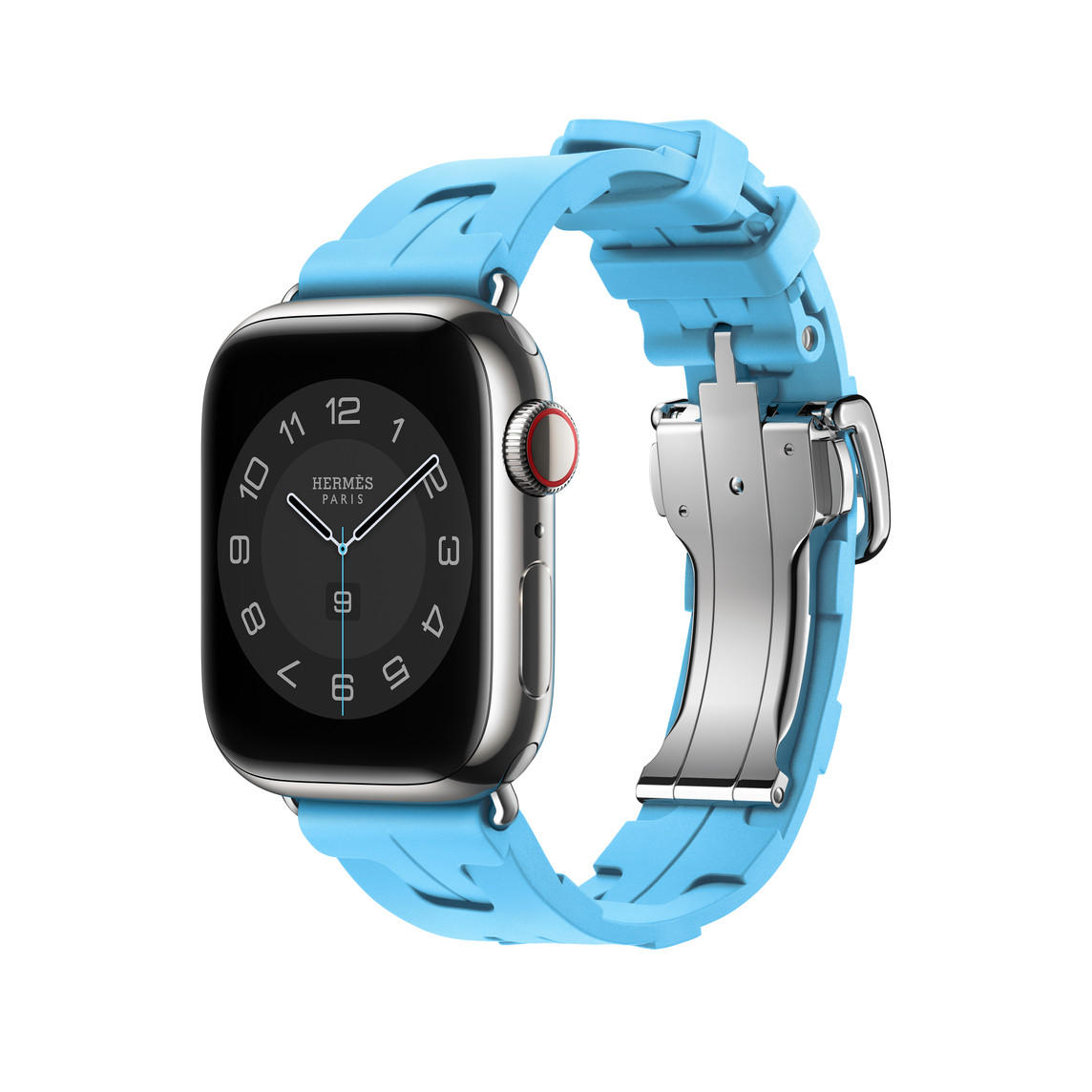 Ремешок Apple совместимость Фторэластомер Материал Vert Moyen Kilim Один оборот 41/42/45/46mm HERMES, Средний зелёный — фото 2