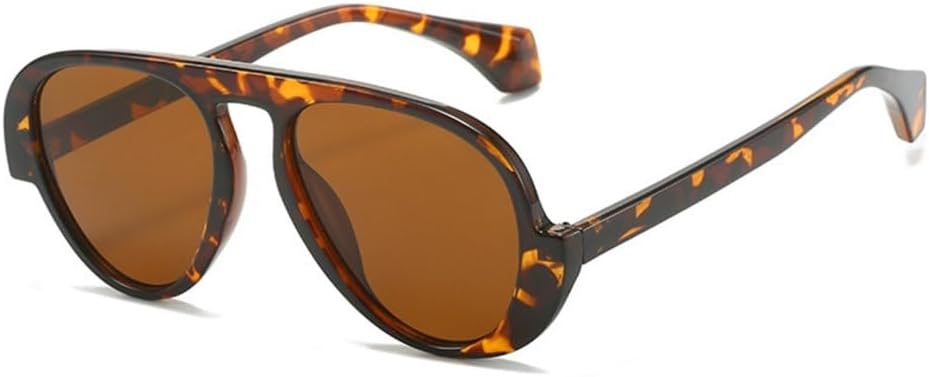 

Модные солнцезащитные очки 2027 года для женщин, ретро-линзы с градиентом, защита от УФ-излучения UV400; модные двухцветные солнцезащитные очки для мужчин MTZJH, Leopard