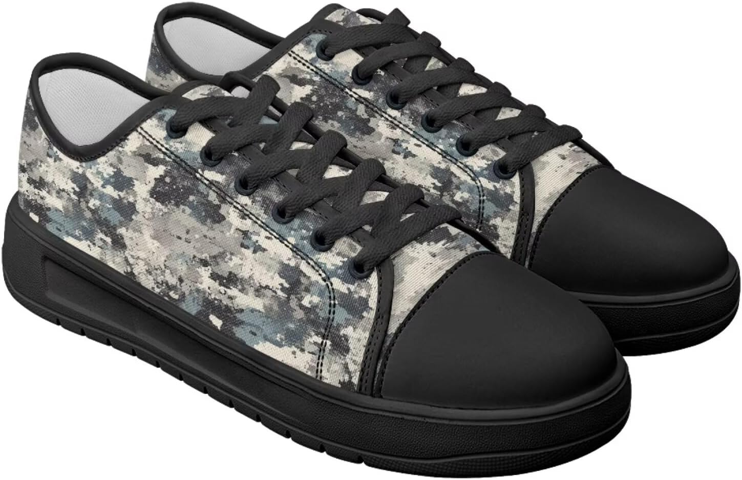 

Кеды Canvar для женщин и мужчин, со шнуровкой, низкие, на платформе, для ходьбы, походов и бега Estailounic, Watercolor Camo