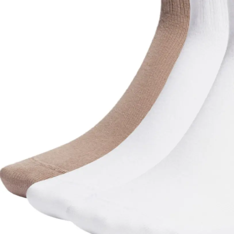 Носки Mid-Calf 3 пары Унисекс Адидас, 3 пары (Белый+Розовый Белый+Коричневый/Белый) — фото 3
