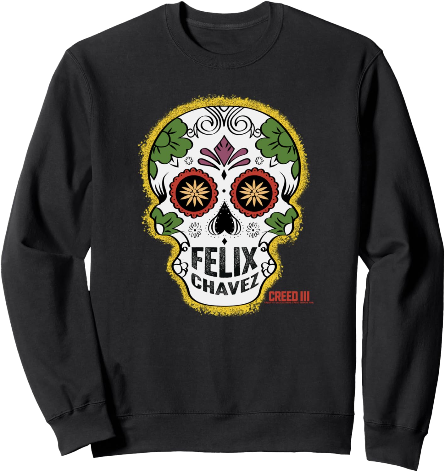 

Толстовка с логотипом Creed 3 Феликс Чавес в стиле «День мертвых» и сахарным черепом, черная, Черный, Толстовка с логотипом Creed 3 Феликс Чавес в стиле «День мертвых» и сахарным черепом, черная