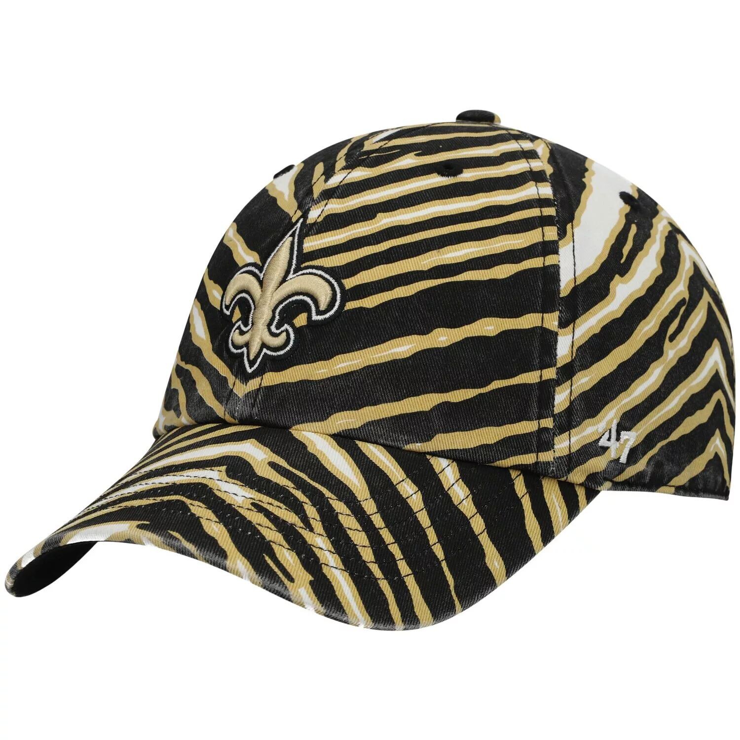 

Мужская черная регулируемая шляпа New Orleans Saints Zubaz '47 '47