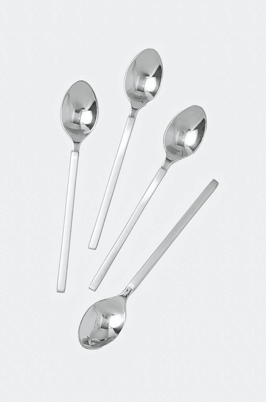 

Набор ложек Alessi Mocha, 4 шт, серебряный