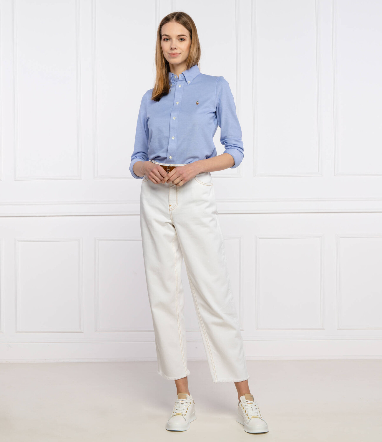 Рубашка POLO RALPH LAUREN heidi slim fit, синий — фото 2