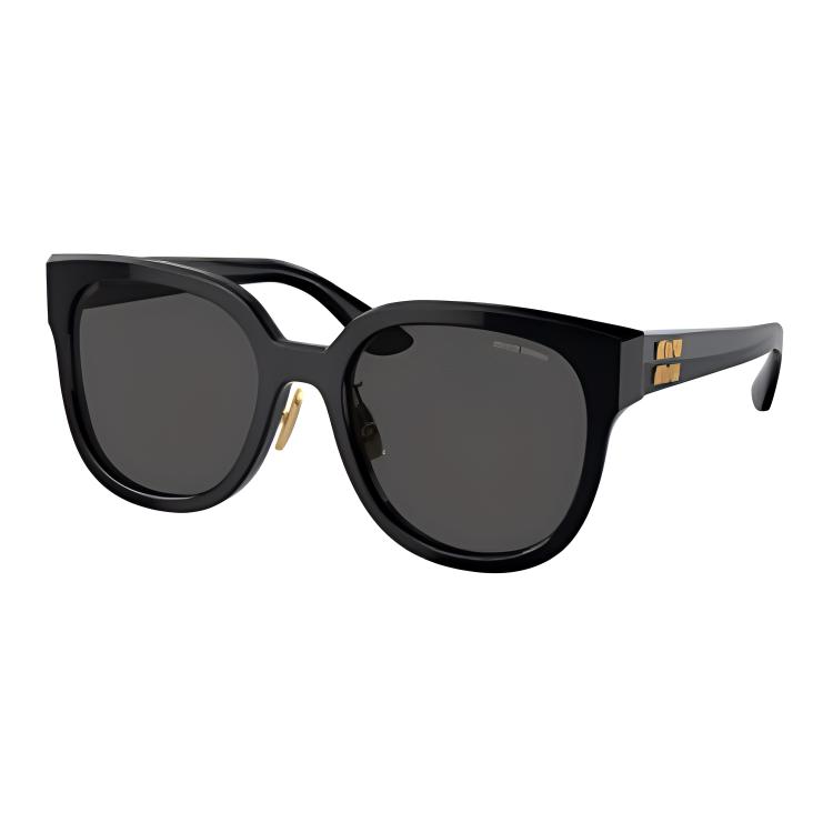 MIU MIU Солнцезащитные очки асимметричной формы женские черные, Black — фото 4