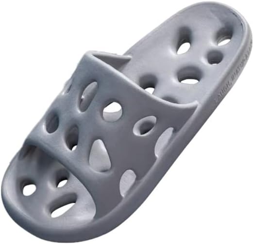 

Домашние тапочки для мужчин с мягкой подошвой, противоскользящие, без скопления воды, прохладные Materuieyes, серый