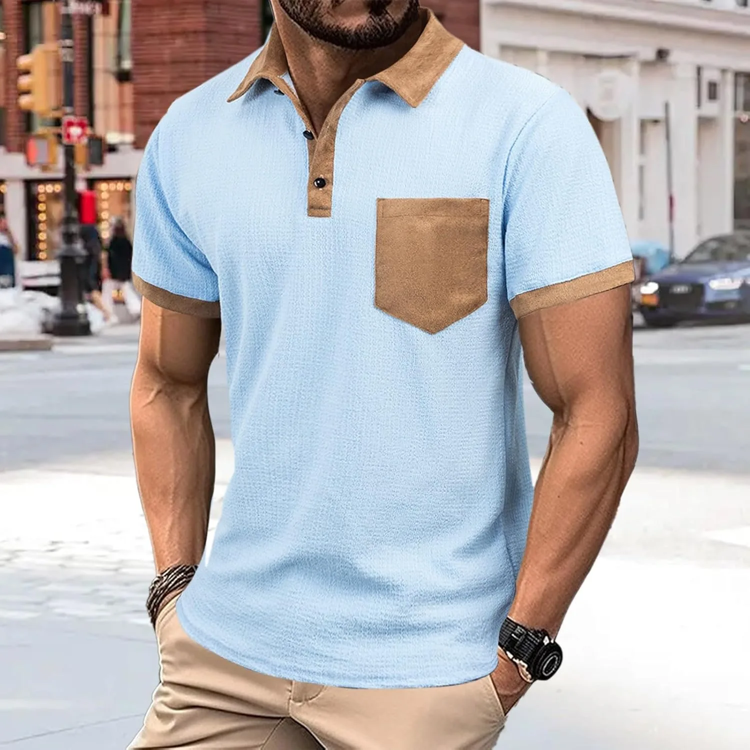 Футболка мужская Casual, легкая, быстросохнущая — фото 3