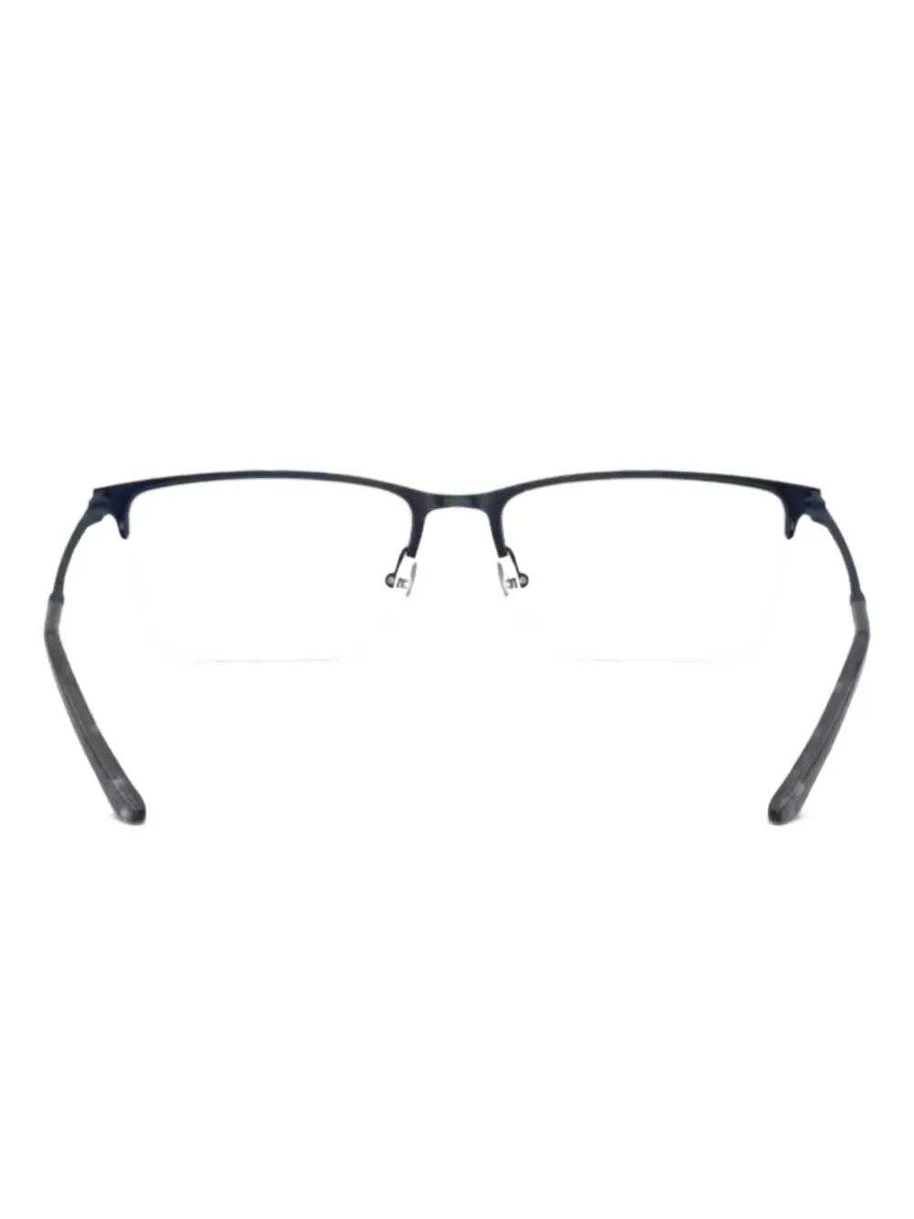 

Очки с прямоугольной полуобоймой Emporio Armani, черный