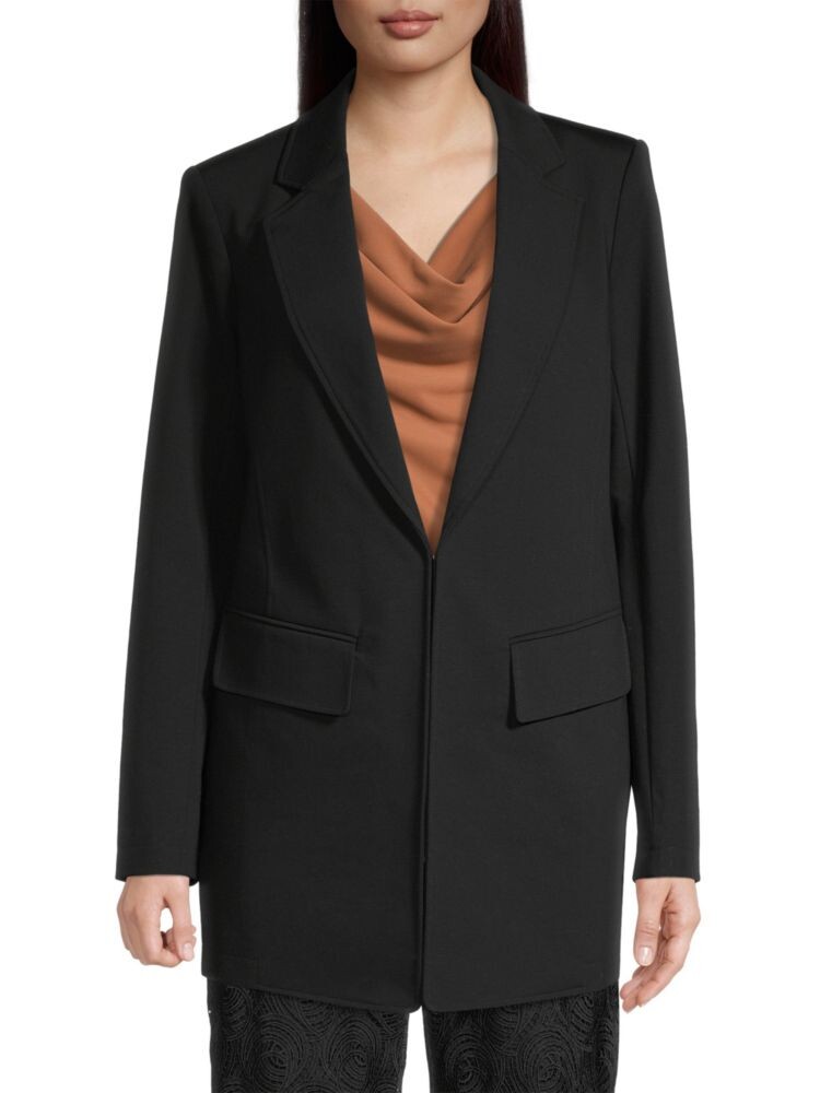 

Длинный вязаный блейзер City Garden Donna Karan, черный